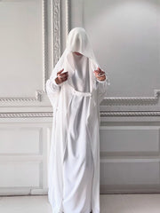 Premium Saudi Jilbab 1-Piece Full Length – white | Free Shipping