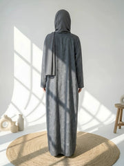 Deep Grey Abaya