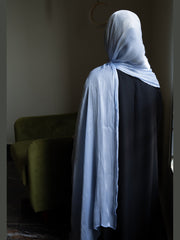 Ice Blue Organza Silk Hijab