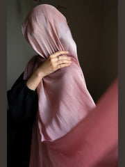 Pink Organza Silk Hijab