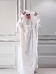 Premium Saudi Jilbab 1-Piece Full Length – white | Free Shipping