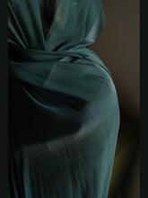 Forest Green Organza Silk Hijab