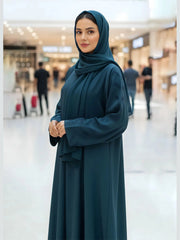 Grace Teal Premium Handwork Abaya