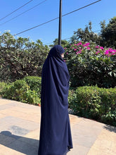 Premium Saudi Jilbab 1 Piece Full Length Navy Blue