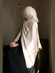 Light Fawn Organza Silk Hijab