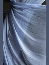 Ice Blue Organza Silk Hijab