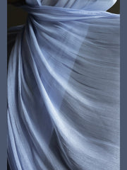 Ice Blue Organza Silk Hijab