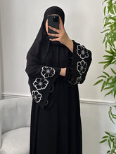 55% OFF !! Black Premium Floral Abaya