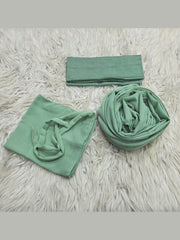 Hijab Niqab & Cap Set - Light Green