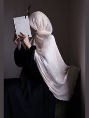 Oat Meal Organza Silk Hijab