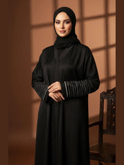 Blush Black Abaya