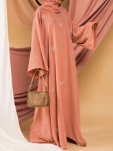 Peach Premium Handwork Bow Abaya FLAT 50% OFF with Free Shipping