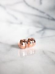 Metallic Hijab Magnet (circle) x 2 - Rose gold