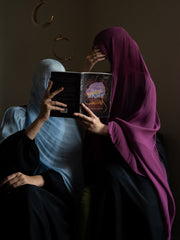 Purple Organza Silk Hijab