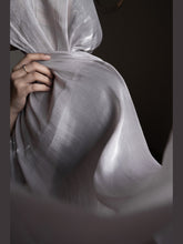 Silver Grey Organza Silk Hijab