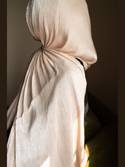 Light Fawn Organza Silk Hijab