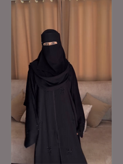 Premium Zoom Nida Handwork Bow Abaya ( Limited Stock )