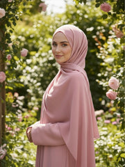 Blush Front Open abaya
