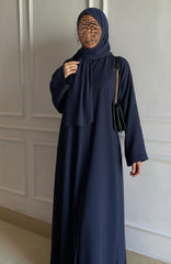 Premium Navy Blue Zoom Front Open Abaya ( FLAT 60% OFF)