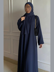 Premium Navy Blue Zoom Front Open Abaya ( FLAT 60% OFF)