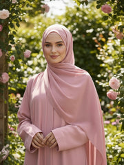 Blush Front Open abaya