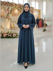 Grace Teal Premium Handwork Abaya