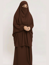 Premium Chocolate Brown 3-Piece jilbab Set