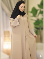 Zahra Elite Beige Premium Abaya