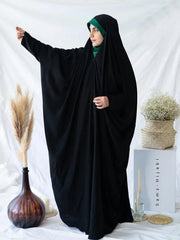 Zipper Irani Chadar with Sleeves ( High Quality Improted Nida Fabric)