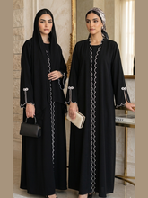 The Bow Accent Abaya ( Premium Fabric )