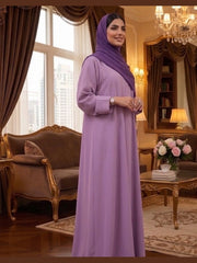 Muave Basic with Free scarf and Niqab ( TikTok Premium Fabric )