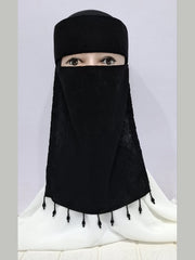 Saudi Niqab Cut Dana Handwork Imported Fabric D1