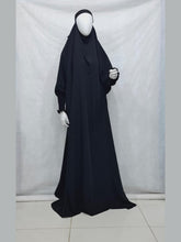 One Piece Full Length Jilbab 68 inches with French Sleeves Black