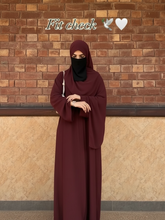 Premium Zoom Front Open Abaya – Free Scarf included Dark Maroon 60% OFF TODAY
