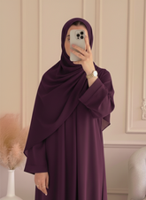 Premium Purple Zoom Front Open Abaya ( FLAT 60% OFF )
