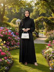 Premium Black Front Open Nida Fabric Abaya (60% OFF TODAY)