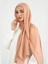 Matching Butter Modal Hijab Set - Clay