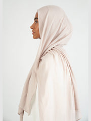 Matching Butter Modal Hijab Set - Pearl
