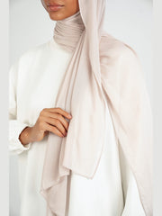 Matching Butter Modal Hijab Set - Pearl