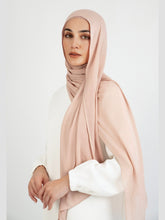 Matching Butter Modal Hijab Set - Seashell