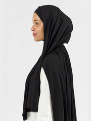 Matching Jersey Hijab Set - Black