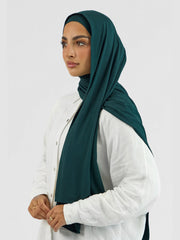 Matching Jersey Hijab Set - Midnight Teal