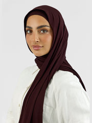 Matching Jersey Hijab Set - Deep Plum