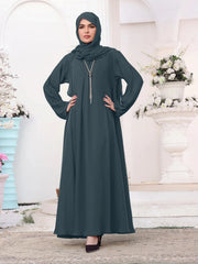 Alcian Teal Abaya