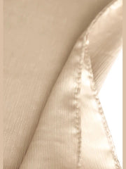 Crinckle Silk Hijab - Cream Gold