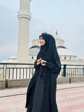 50% OFF — Irani / Iraqi Chadar with Sleeves & Buttons ( Peach Georgette Fabric )