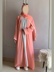 Lacey Kimono Abaya with Attached Inner