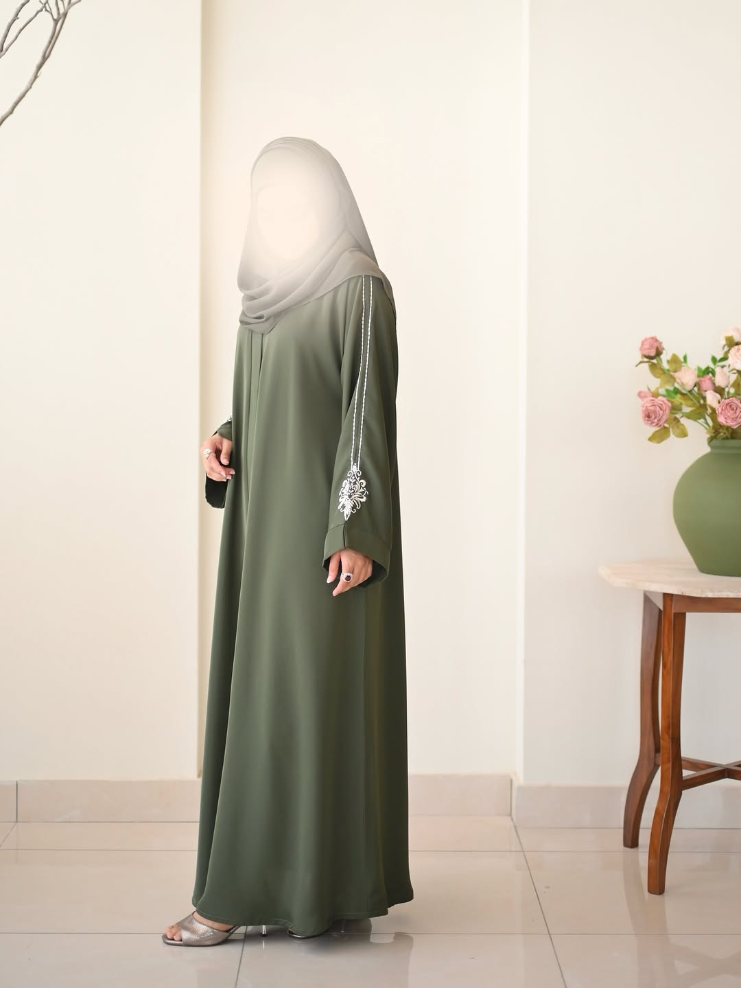 Royal Sage Green Premium Abaya