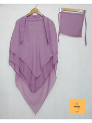 3 Layer Premium Khimar (Muave)