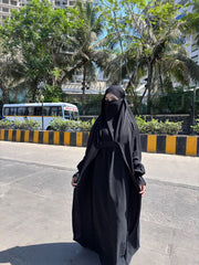 Premium Saudi Jilbab 1 Piece Full Length Black